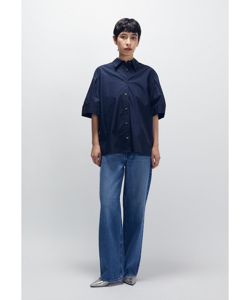1er Arrondissement(プルミエアロンディスモン)の「フォルムスリーブシャツ(シャツ/ブラウス・レディース・オフホワイト/ブルー系その他3/グレー×サックスブルー・38/36)」の6枚目の写真