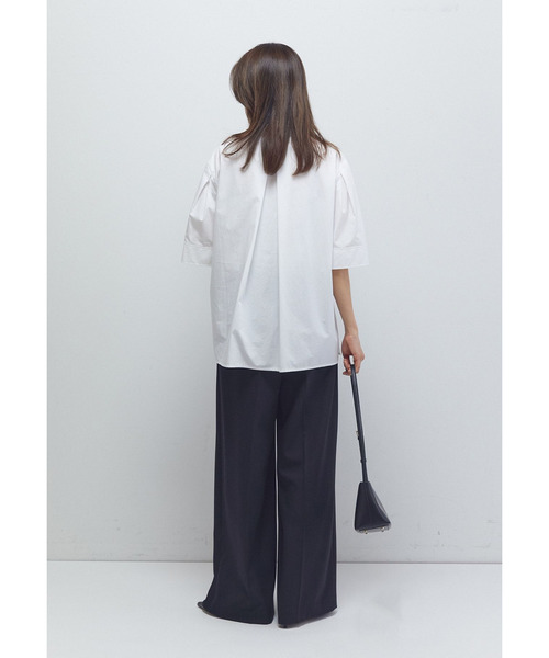 1er Arrondissement(プルミエアロンディスモン)の「フォルムスリーブシャツ(シャツ/ブラウス・レディース・オフホワイト/ブルー系その他3/グレー×サックスブルー・38/36)」の16枚目の写真