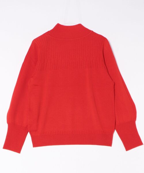 FIL DE FER（フィルデフェール）の「ウールブレンド　ハイネックP/O（ニット/セーター・レディース・ブラック/ライトグレー/レッド・FREE）」の4枚目の写真