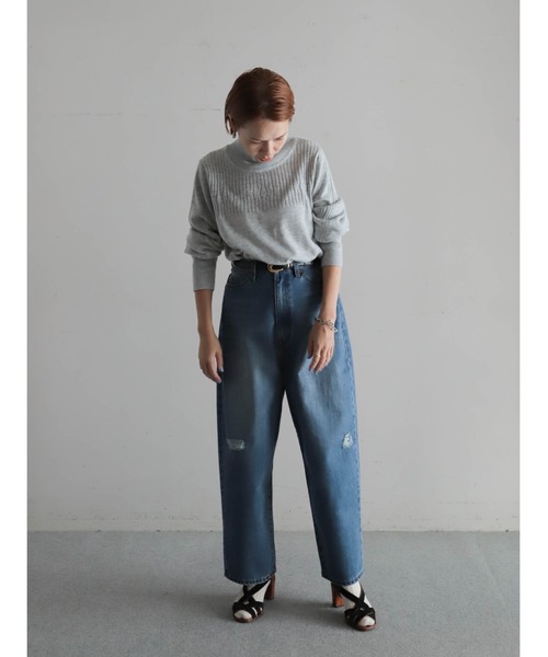 FIL DE FER（フィルデフェール）の「ウールブレンド　ハイネックP/O（ニット/セーター・レディース・ブラック/ライトグレー/レッド・FREE）」の20枚目の写真