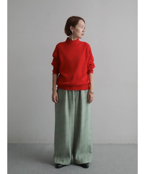 FIL DE FER（フィルデフェール）の「ウールブレンド　ハイネックP/O（ニット/セーター・レディース・ブラック/ライトグレー/レッド・FREE）」の7枚目の写真