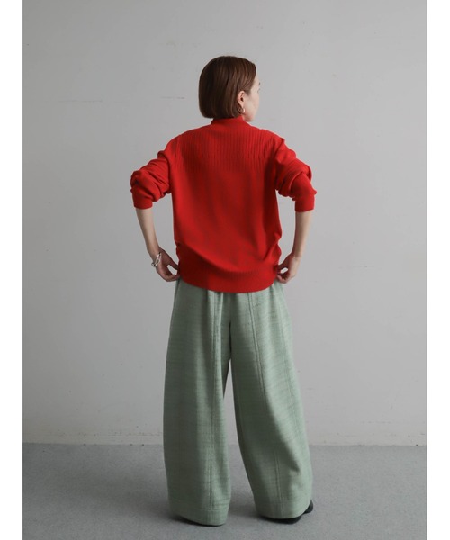 FIL DE FER（フィルデフェール）の「ウールブレンド　ハイネックP/O（ニット/セーター・レディース・ブラック/ライトグレー/レッド・FREE）」の9枚目の写真