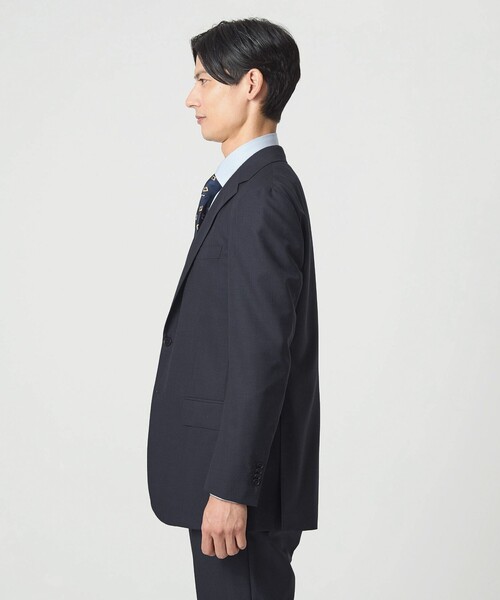 green label relaxing(グリーンレーベルリラクシング)の「GUABELLO 組織無地 2B MF スーツジャケット(スーツジャケット・メンズ・グレー系/ネイビー・44/50/46/52/42/48)」の6枚目の写真