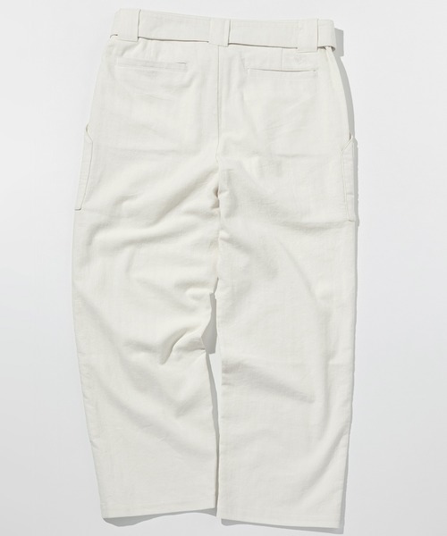 1PIU1UGUALE3 RELAX (ウノピゥウノウグァーレトレ リラックス)の「【WEB・直営店限定】1PIU1UGUALE3 RELAX(ウノピゥウノウグァーレトレ リラックス)リネンブレンド 6ポケット ワイドシルエットパンツ(スラックス・メンズ・ブラック/ホワイト/ベージュ・M/S/XXL/XL/L)」の18枚目の写真