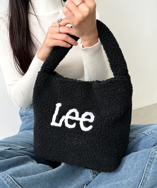 Lee(リー)の「【動画あり】Lee/リー ボア ワンショルダー ミニバッグ/ロゴ刺繍(ハンドバッグ・レディース・ブラック/アニマル/ダークグレー/ブラウン・FREE)」の9枚目の写真