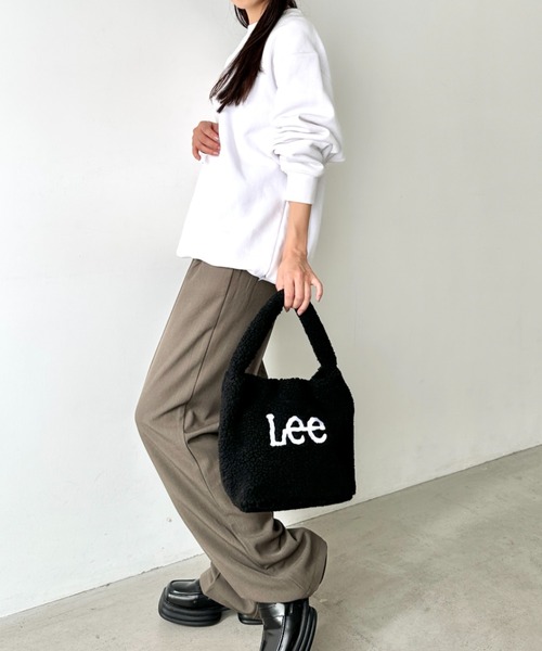 Lee(リー)の「【動画あり】Lee/リー ボア ワンショルダー ミニバッグ/ロゴ刺繍(ハンドバッグ・レディース・ブラック/アニマル/ダークグレー/ブラウン・FREE)」の10枚目の写真
