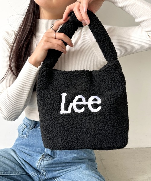 Lee(リー)の「【動画あり】Lee/リー ボア ワンショルダー ミニバッグ/ロゴ刺繍(ハンドバッグ・レディース・ブラック/アニマル/ダークグレー/ブラウン・FREE)」の8枚目の写真
