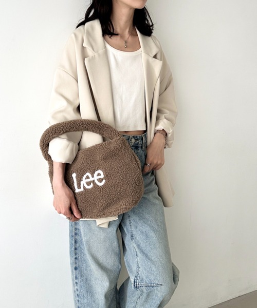 セール】Lee/リー ボア ワンショルダー ミニバッグ/ロゴ刺繍