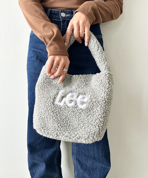 Lee(リー)の「【動画あり】Lee/リー ボア ワンショルダー ミニバッグ/ロゴ刺繍(ハンドバッグ・レディース・ブラック/アニマル/ダークグレー/ブラウン・FREE)」の12枚目の写真