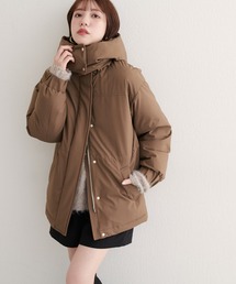 G9861*SIMPLICITE シンプリシティエ☆ダウンジャケット茶ブラウン. ダウンジャケット ショートダウンジャケット ブラウン S-M #335