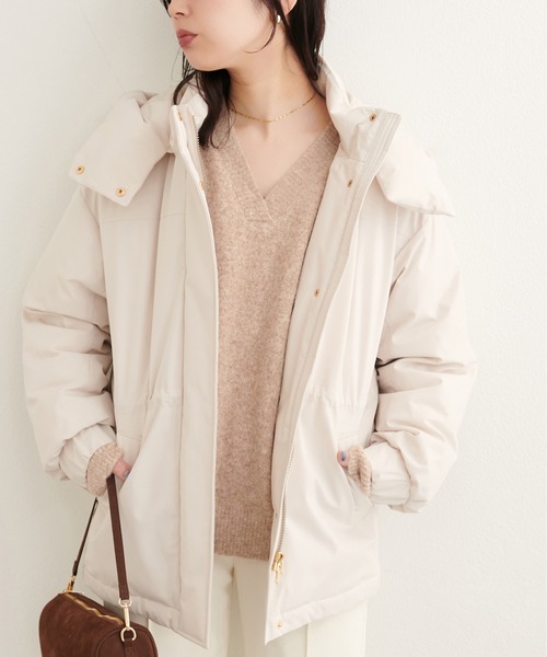 natural couture（ナチュラルクチュール）の「【WOODS × natural couture】ミドル丈ダウン（ダウンジャケット/コート・レディース・アイボリー/ブラウン/ブラック・FREE/SMALL）」の19枚目の写真