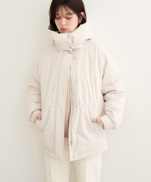 natural couture（ナチュラルクチュール）の「【WOODS × natural couture】ミドル丈ダウン（ダウンジャケット/コート・レディース・アイボリー/ブラウン/ブラック・FREE/SMALL）」の14枚目の写真