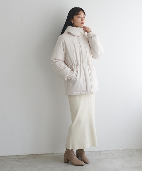 natural couture（ナチュラルクチュール）の「【WOODS × natural couture】ミドル丈ダウン（ダウンジャケット/コート・レディース・アイボリー/ブラウン/ブラック・FREE/SMALL）」の12枚目の写真