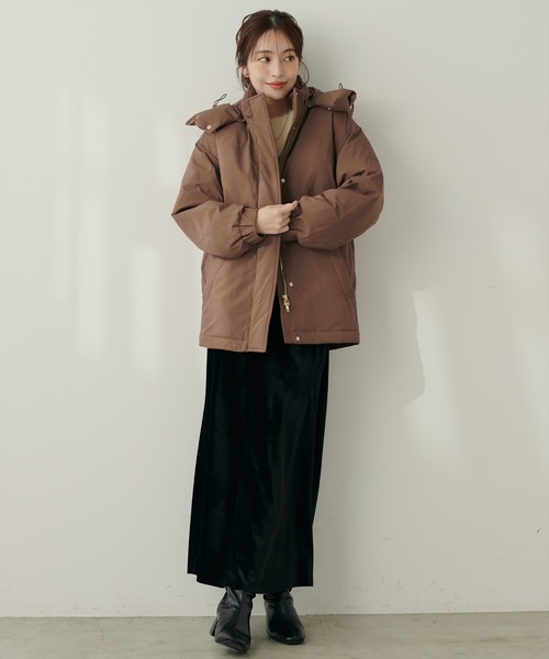 WOODS × natural couture】ミドル丈ダウン（ダウンジャケット/コート