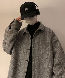 ツイードライク ルーズジャケット