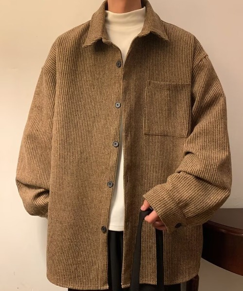SHEPP（シープ）の「ツイードライク ルーズジャケット（テーラードジャケット・レディース・グレー/ブラック/ブラウン・M/L）」の16枚目の写真