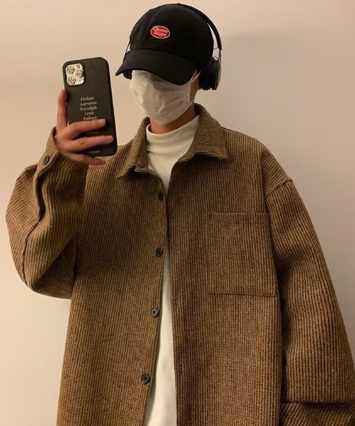 SHEPP（シープ）の「ツイードライク ルーズジャケット（テーラードジャケット・レディース・グレー/ブラック/ブラウン・M/L）」の12枚目の写真