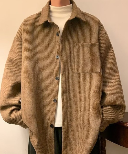 SHEPP（シープ）の「ツイードライク ルーズジャケット（テーラードジャケット・レディース・グレー/ブラック/ブラウン・M/L）」の15枚目の写真