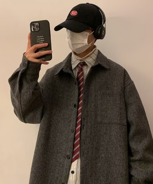 SHEPP（シープ）の「ツイードライク ルーズジャケット（テーラードジャケット・レディース・グレー/ブラック/ブラウン・M/L）」の22枚目の写真