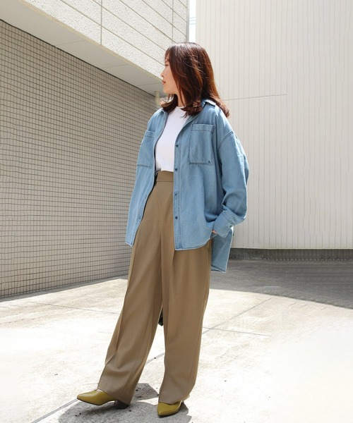 Brown&Street(ブラウンアンドストリート)の「デニムシャツ2(シャツ/ブラウス・レディース・ライトブルー/ブルー・FREE)」の22枚目の写真