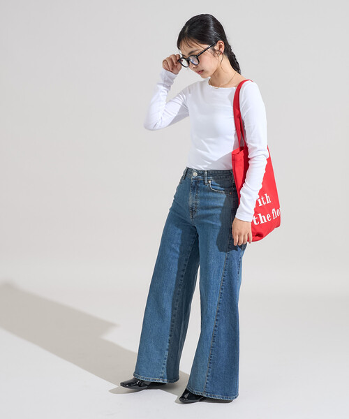 FREAK'S STORE(フリークスストア)の「コットンモダール ボ ートネックロンT(Tシャツ/カットソー・レディース・その他13/ホワイト/レッド/ブラック/ネイビー/ライトグレー・MEDIUM/SMALL)」の8枚目の写真