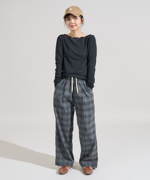 FREAK'S STORE(フリークスストア)の「コットンモダール ボ ートネックロンT(Tシャツ/カットソー・レディース・その他13/ホワイト/レッド/ブラック/ネイビー/ライトグレー・MEDIUM/SMALL)」の16枚目の写真