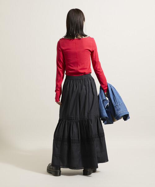 FREAK'S STORE（フリークスストア）の「＜新色追加＞コットンモダール ボ ートネックロンT（Tシャツ/カットソー・レディース・その他13/ホワイト/レッド/ブラック/ネイビー/ライトグレー/サックスブルー/ピンク・MEDIUM/SMALL）」の19枚目の写真