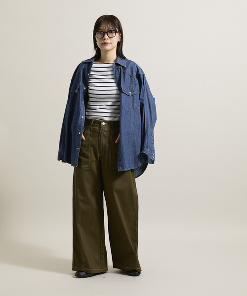 FREAK'S STORE（フリークスストア）の「＜新色追加＞コットンモダール ボ ートネックロンT（Tシャツ/カットソー・レディース・その他13/ホワイト/レッド/ブラック/ネイビー/ライトグレー/サックスブルー/ピンク・MEDIUM/SMALL）」の17枚目の写真