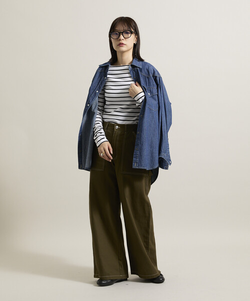 FREAK'S STORE（フリークスストア）の「＜新色追加＞コットンモダール ボ ートネックロンT（Tシャツ/カットソー・レディース・その他13/ホワイト/レッド/ブラック/ネイビー/ライトグレー/サックスブルー/ピンク・MEDIUM/SMALL）」の18枚目の写真