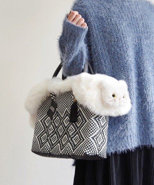 WOVEN (ウーヴン) / エコファー ねこフラップカバー バッグカバー