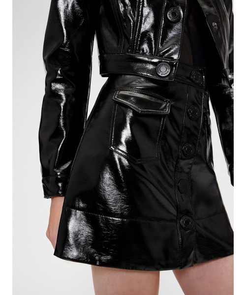 GapStudio ヴィーガン パテントレザー ミニスカート（スカート