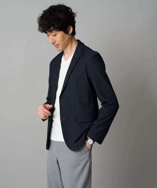a.v.v（アーヴェヴェ）の「【春の通勤におすすめ/イージーケア/洗濯機で洗える】〈ON/OFF SERIES〉デニムライクストレッチスマートジャケット（テーラードジャケット・メンズ・チャコールグレー/ネイビー・46/48/50/44）」の20枚目の写真