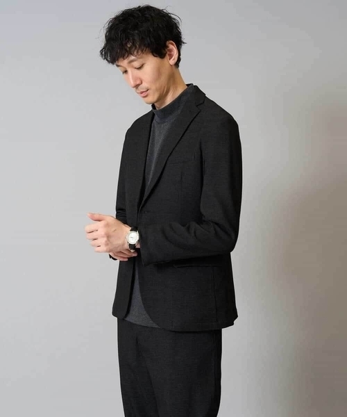 a.v.v（アーヴェヴェ）の「【春の通勤におすすめ/イージーケア/洗濯機で洗える】〈ON/OFF SERIES〉デニムライクストレッチスマートジャケット（テーラードジャケット・メンズ・チャコールグレー/ネイビー・46/48/50/44）」の17枚目の写真