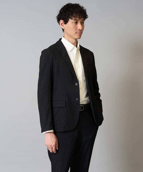 a.v.v（アーヴェヴェ）の「【春の通勤におすすめ/イージーケア/洗濯機で洗える】〈ON/OFF SERIES〉デニムライクストレッチスマートジャケット（テーラードジャケット・メンズ・チャコールグレー/ネイビー・46/48/50/44）」の15枚目の写真