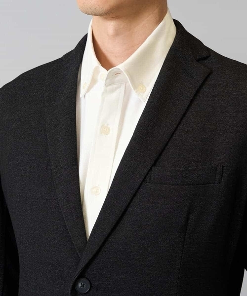 a.v.v（アーヴェヴェ）の「【春の通勤におすすめ/イージーケア/洗濯機で洗える】〈ON/OFF SERIES〉デニムライクストレッチスマートジャケット（テーラードジャケット・メンズ・チャコールグレー/ネイビー・46/48/50/44）」の10枚目の写真