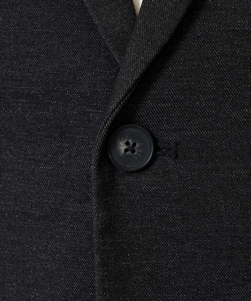 a.v.v（アーヴェヴェ）の「【春の通勤におすすめ/イージーケア/洗濯機で洗える】〈ON/OFF SERIES〉デニムライクストレッチスマートジャケット（テーラードジャケット・メンズ・チャコールグレー/ネイビー・46/48/50/44）」の3枚目の写真