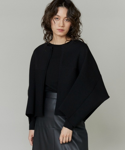 INED（イネド）の「ミラノリブカーディガン（カーディガン/ボレロ・レディース・ブラック/グレー・9号）」の7枚目の写真