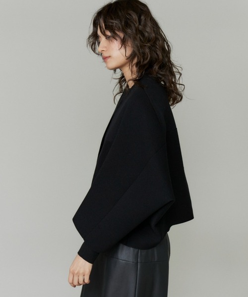 INED（イネド）の「ミラノリブカーディガン（カーディガン/ボレロ・レディース・ブラック/グレー・9号）」の8枚目の写真