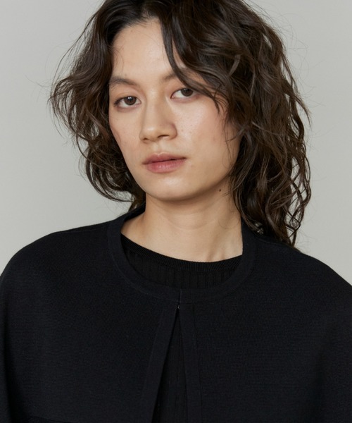 INED（イネド）の「ミラノリブカーディガン（カーディガン/ボレロ・レディース・ブラック/グレー・9号）」の10枚目の写真