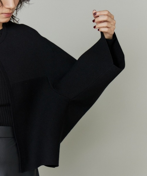 INED（イネド）の「ミラノリブカーディガン（カーディガン/ボレロ・レディース・ブラック/グレー・9号）」の11枚目の写真