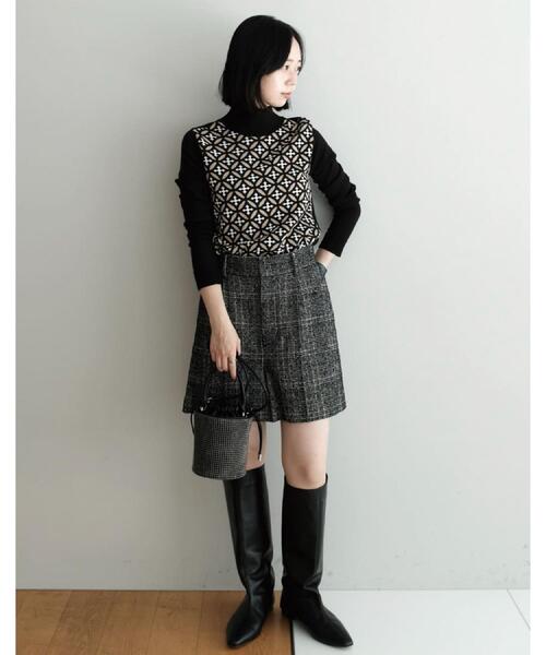 DRESSTERIOR（ドレステリア）の「ループグレンチェックショートパンツ（その他パンツ・レディース・ブラック系1・34/36/38/40）」の7枚目の写真