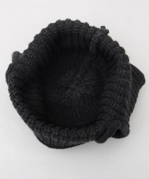 ReqHatter（レックハッター）の「ドッグイヤー リブニット フライトニットキャップ（ニットキャップ/ビーニー・メンズ・ブラック/グレー・FREE）」の19枚目の写真