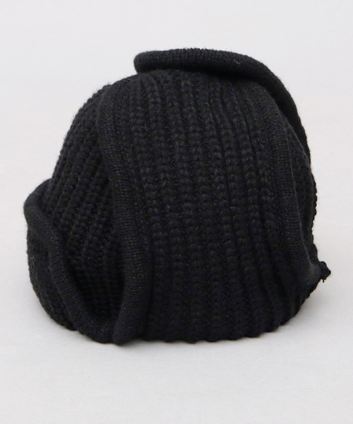 ReqHatter（レックハッター）の「ドッグイヤー リブニット フライトニットキャップ（ニットキャップ/ビーニー・メンズ・ブラック/グレー・FREE）」の22枚目の写真