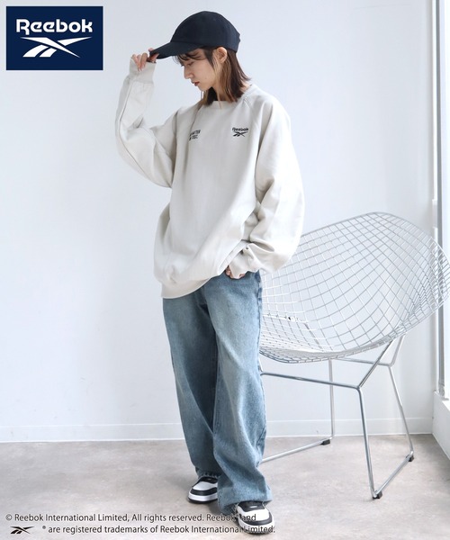 Reebok(リーボック)の「【Reebok/リーボック】CORPUS TOKYO別注 ラグランスウェット スイッチングプルオーバー 裏起毛(スウェット・メンズ・チャコール/ブラック/グレイッシュベージュ/アッシュグレー・L/LL/M)」の12枚目の写真