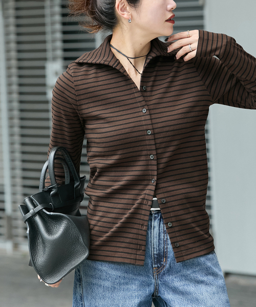 JOURNAL STANDARD（ジャーナルスタンダード）の「ベアテレコ2WAYカーディガン（カーディガン/ボレロ・レディース・ブラウン/レッド/チョコ/ブラック・FREE）」の3枚目の写真