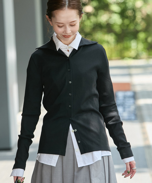 JOURNAL STANDARD（ジャーナルスタンダード）の「ベアテレコ2WAYカーディガン（カーディガン/ボレロ・レディース・ブラウン/レッド/チョコ/ブラック・FREE）」の8枚目の写真