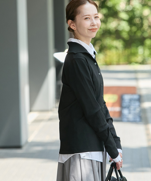 JOURNAL STANDARD（ジャーナルスタンダード）の「ベアテレコ2WAYカーディガン（カーディガン/ボレロ・レディース・ブラウン/レッド/チョコ/ブラック・FREE）」の9枚目の写真