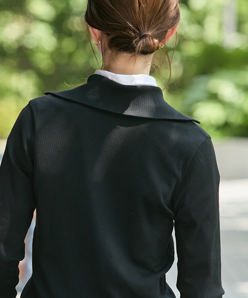 JOURNAL STANDARD（ジャーナルスタンダード）の「ベアテレコ2WAYカーディガン（カーディガン/ボレロ・レディース・ブラウン/レッド/チョコ/ブラック・FREE）」の10枚目の写真