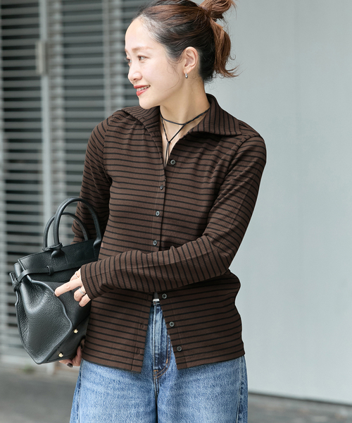 JOURNAL STANDARD（ジャーナルスタンダード）の「ベアテレコ2WAYカーディガン（カーディガン/ボレロ・レディース・ブラウン/レッド/チョコ/ブラック・FREE）」の19枚目の写真