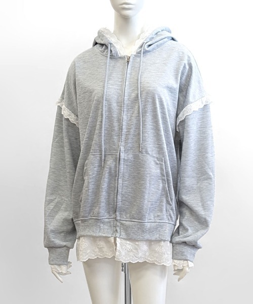 セール】レースジップパーカー（パーカー）｜Riff（リフ）の